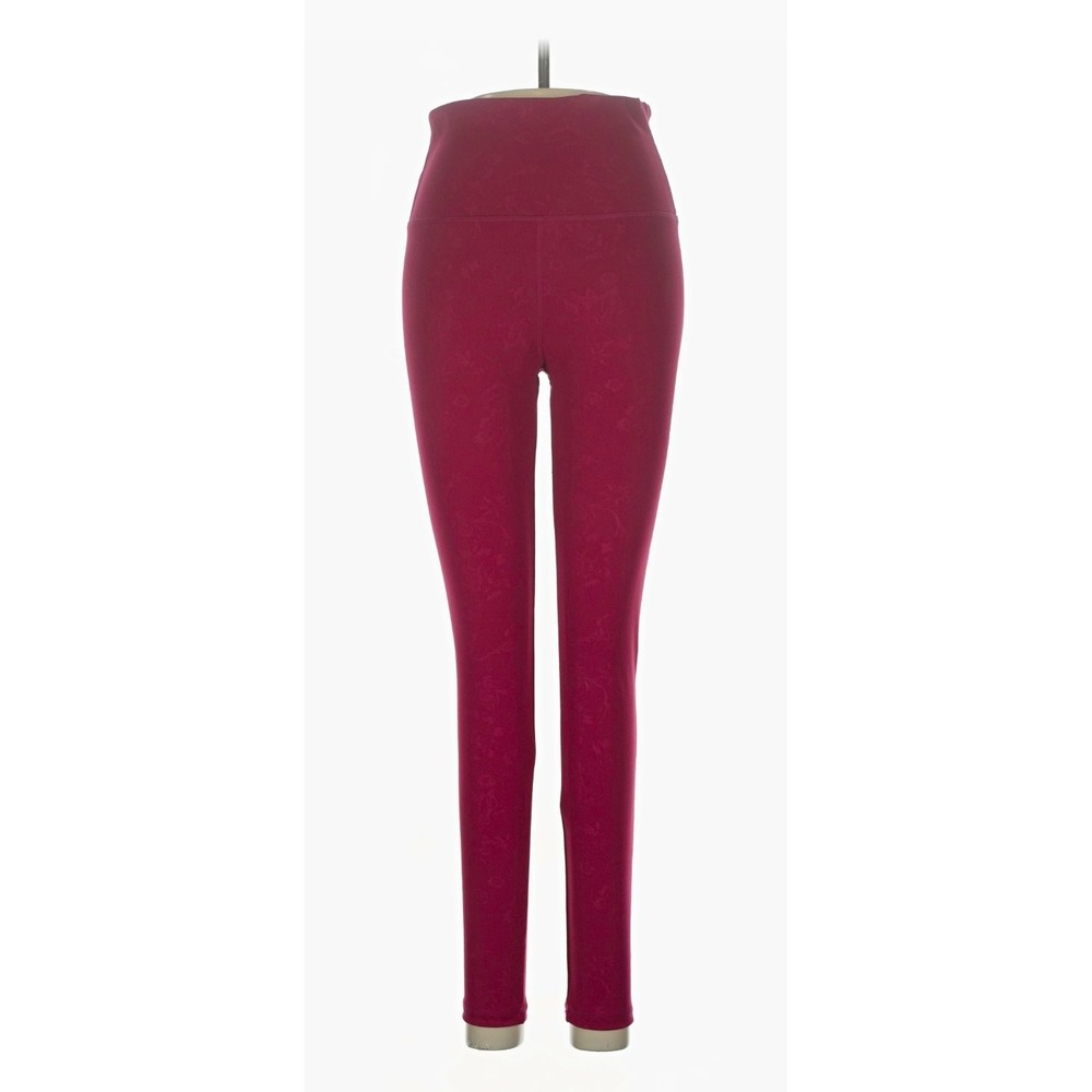 Laundry by Shelli Segal Burgundy High Rise Ankle Leggings Size M Stretch